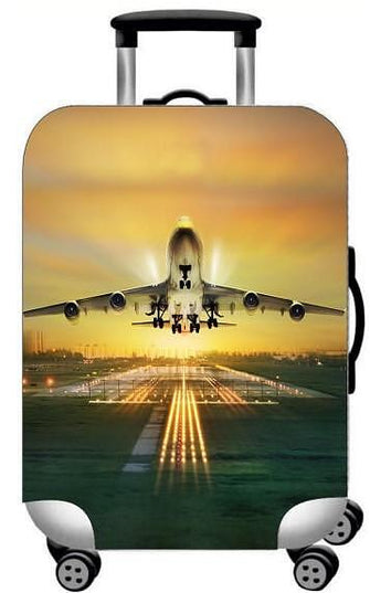 Калъф за куфар размер L 77х50х30см, дизайн „Залез Самолет“
