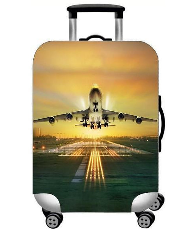 Калъф за куфар размер L 77х50х30см, дизайн „Залез Самолет“