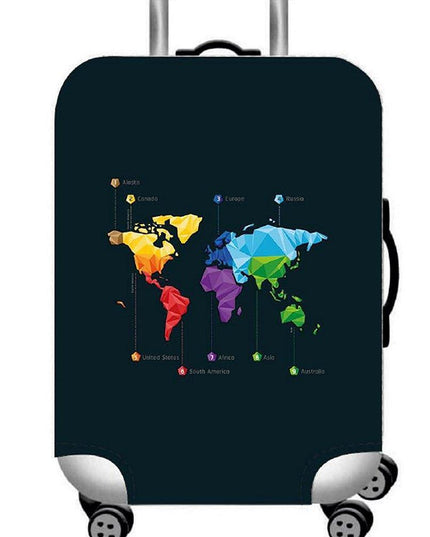 Калъф за куфар UYAR, 36x57x25см, S, черен с карта