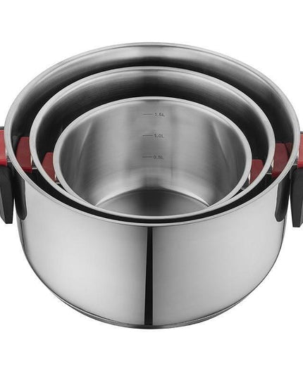 Комплект тенджери от стомана Florina, серия Space, 6 части