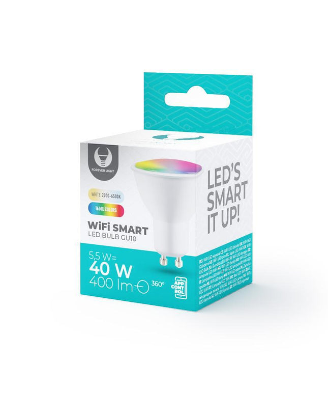 LED крушка Смарт GU10 5,5W RGB+CCT+DIM Tuya 400lm 230V RTV500003