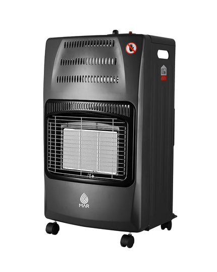 Газова печка MAR GH-201, 4200W, 3 степени, ODS сензор, до 40 кв. м, Черен