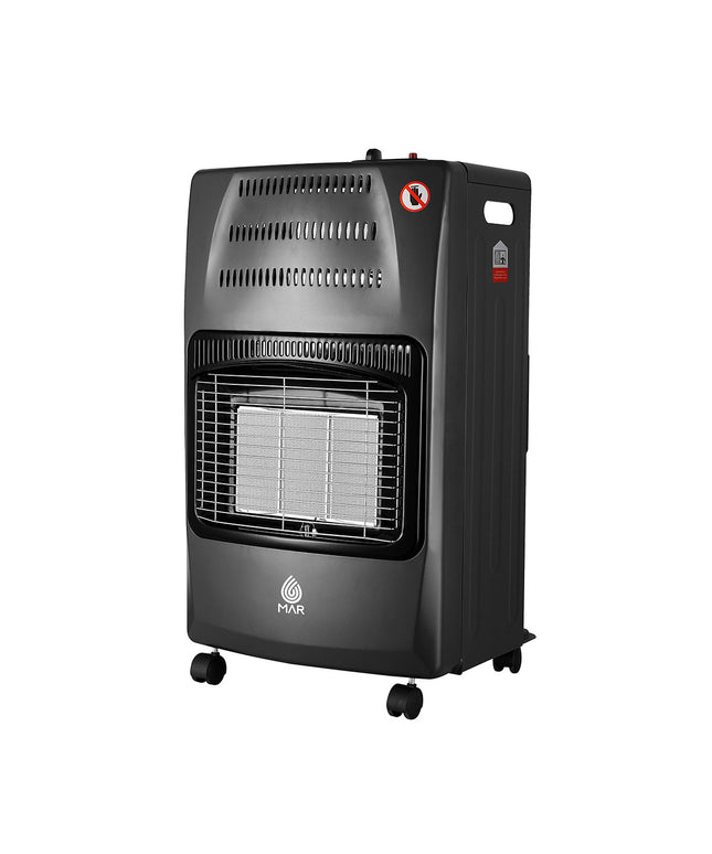 Газова печка MAR GH-201, 4200W, 3 степени, ODS сензор, до 40 кв. м, Черен