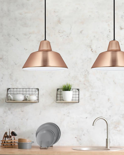 Пендел Glen Copper стомана Ø28.5 см E27, Viokef