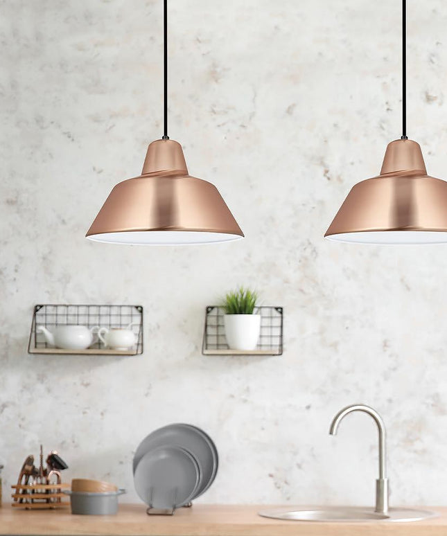 Пендел Glen Copper стомана Ø28.5 см E27, Viokef