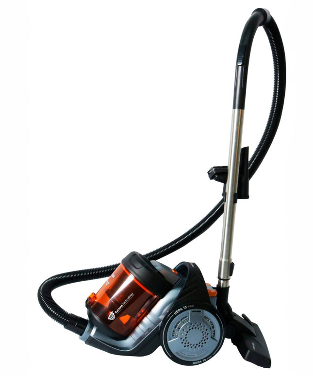 Циклонна прахосмукачка Adler AD 7065, 3-етапна система за филтриране, Клас А, без торба, 3000W, ЧеренОранжев