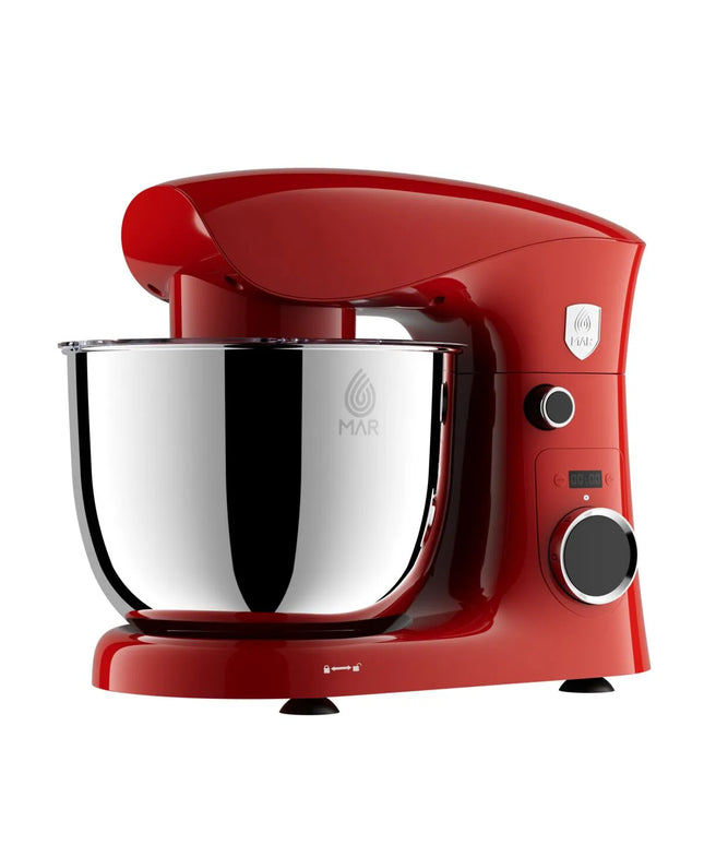 Планетарен миксер MAR MR1001, 10 скорости, 5.0L купа, 1500W, Черен/Червен