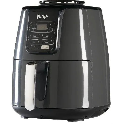 Фритюрник с горещ въздух Ninja Air AF100UK, 1550W, 4 функции за готвене, 3.8 л, СивЧерен
