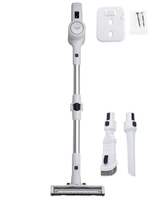 Вертикална прахосмукачка Adler AD-7060, 350W, 2 скорости, 3-степенна филтрация, 0,5л контейнер, Бял