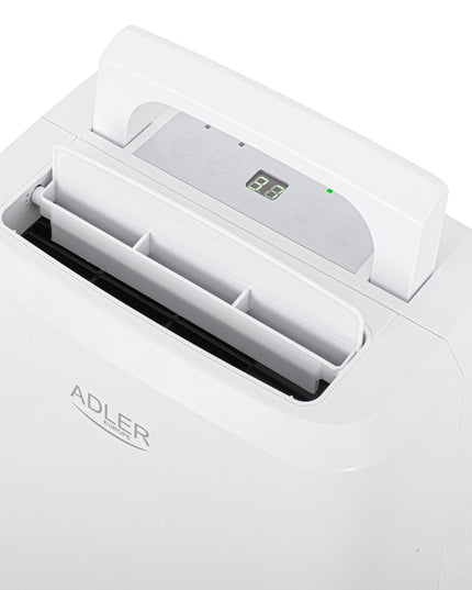 Компресорен влагоабсорбатор Adler AD 7861, 280W, 10L/24h, 2л резервоар, Таймер, LCD дисплей, 2 режима, PP филтър, Бял
