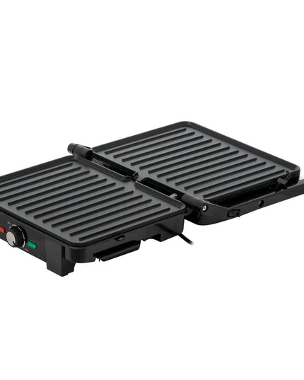 Грил преса Adler AD-3051, 2800W, Тефлоново покритие, Термостат, 180 градусово отваряне, ЧеренИнокс