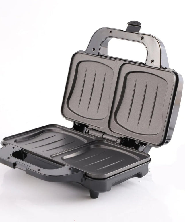 Сандвич тостер Camry CR-3054, 1300W, Незалепващо покритие, 2 сандвича, ЧеренИнокс