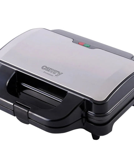 Сандвич тостер Camry CR-3054, 1300W, Незалепващо покритие, 2 сандвича, ЧеренИнокс