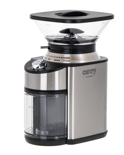 Кафемелачка Camry CR 4443 Burr, 200W, 16 настройки на смиляне, 230 гр, ЧеренИнокс