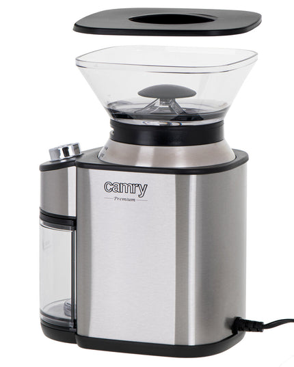 Кафемелачка Camry CR 4443 Burr, 200W, 16 настройки на смиляне, 230 гр, ЧеренИнокс