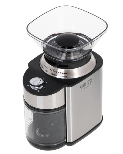 Кафемелачка Camry CR 4443 Burr, 200W, 16 настройки на смиляне, 230 гр, ЧеренИнокс