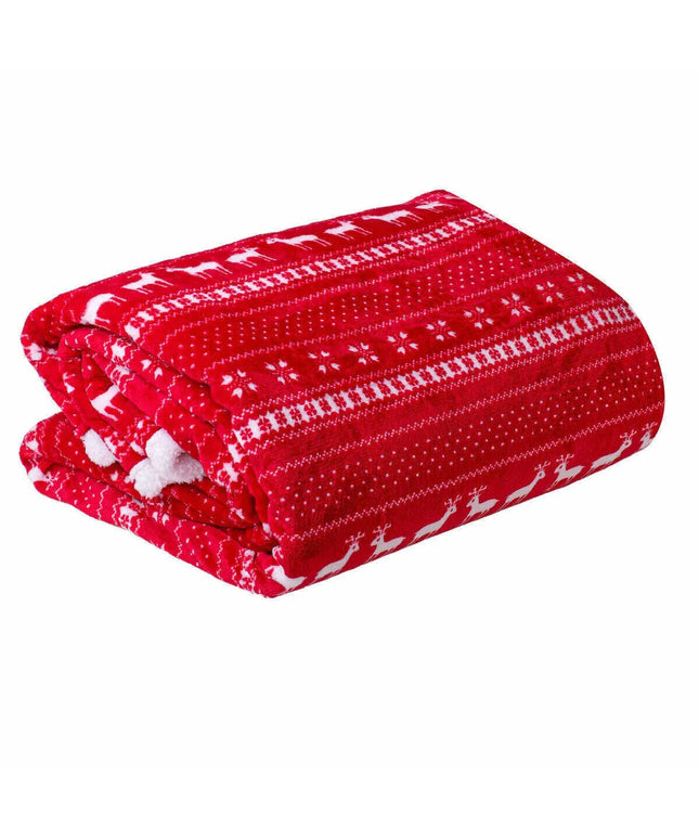 Електрическо одеяло Camry CR 7441, 120W, Двойно, 10 степени, Таймер, Коледна шарка