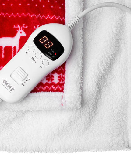 Електрическо одеяло Camry CR 7441, 120W, Двойно, 10 степени, Таймер, Коледна шарка
