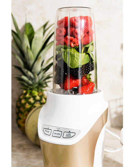 Нутри блендер Camry CR 4071, 1700W Max, Smoothie maker, Мелничка за кафе, 2 чаши BPA Free, 2 скорости, Златист