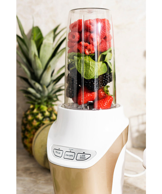 Нутри блендер Camry CR 4071, 1700W Max, Smoothie maker, Мелничка за кафе, 2 чаши BPA Free, 2 скорости, Златист