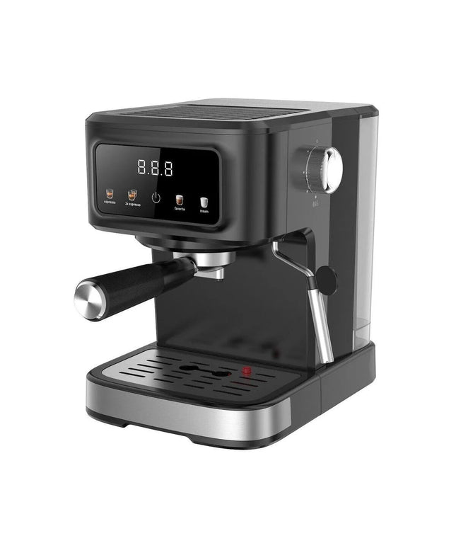 Еспресо машина Crown CEM-1527, 1000W, 20bar, За мляно кафе и Dolce Gusto, 1.5Л, Дюза за пара, Черен