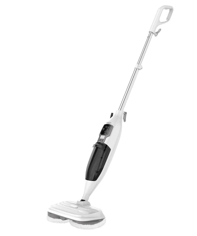 Ротационен парен моп 2 в 1 Adler AD 7052, 1300W, 550 мл, 3 настройки на парата, Въртяща се глава, Регулируема височина, Аксесоари