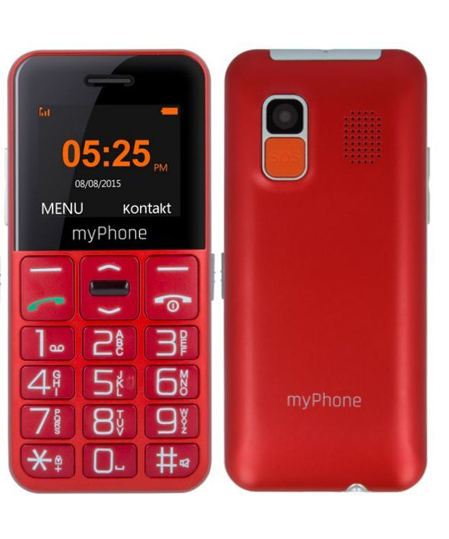 Телефон за възрастни myPhone Halo Easy, червен цвят