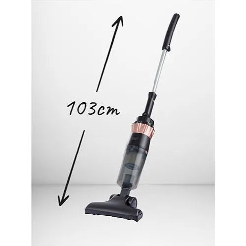 Вертикална прахосмукачка без торба Adler AD-7049, 2 в 1, 800W, 15 kPa, 0,8 л, HEPA филтър, Розово златоЧерен